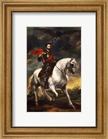 Framed Portrait of Charles V, Holy Roman Emperor, on Horseback