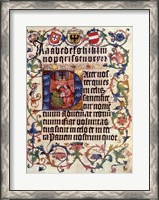 Framed Textura Alphabet and Lord's Prayer in Latin