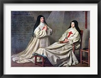Framed Mother Catherine-Agnes Arnault and Sister Catherine de Sainte Suzanne de Champaigne