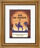 Framed Morocco's Wine Label