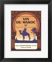 Framed Morocco's Wine Label