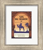 Framed Morocco's Wine Label