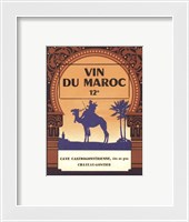 Framed Morocco's Wine Label