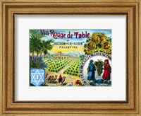 Framed Red table wine from Rishon de Zion Palestine