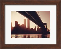 Framed Brooklyn Bridge Across the East River