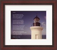 Framed Invictus Poem (lighthouse)