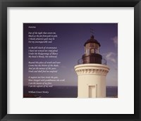 Framed Invictus Poem (lighthouse)