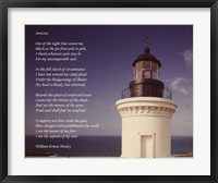 Framed Invictus Poem (lighthouse)