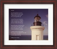 Framed Invictus Poem (lighthouse)