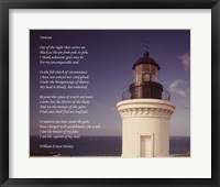 Invictus Poem (lighthouse) Framed Print