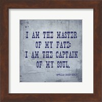 Framed I Am The Master Of My Fate: I Am The Captain Of My Soul, Invictus