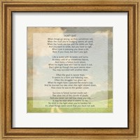 Framed Don't Quit Poem (field)
