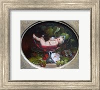 Framed Cupid in a Wine Glass