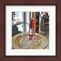 Framed Taster Glass Around a Bottle of Ventoux Rose