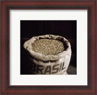 Framed Coffee Beans in a Burlap Sack