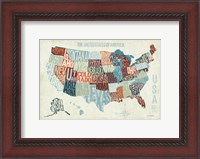 Framed USA Modern Blue