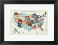 Framed USA Modern Blue