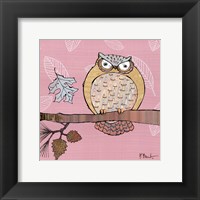 Framed Pastels Owls III - mini