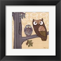 Framed Pastel Owls IV - mini