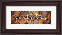 Framed Laundry Symbols Panel I - mini
