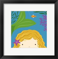 Peek-A-Boo Mermaid Framed Print