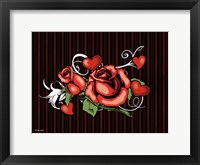 Framed Rose And Heart Tattoo