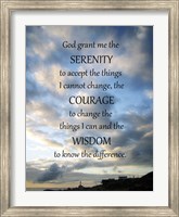 Framed Serenity Prayer - skies