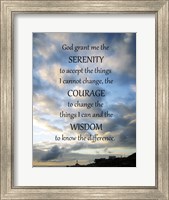 Framed Serenity Prayer - skies