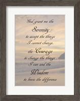 Framed Serenity Prayer - landscape