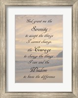 Framed Serenity Prayer - landscape