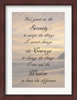 Framed Serenity Prayer - landscape