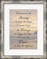 Framed Serenity Prayer - landscape