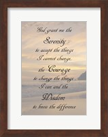 Framed Serenity Prayer - landscape