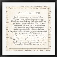 Framed Shakespeare's Sonnet 18 - word frame
