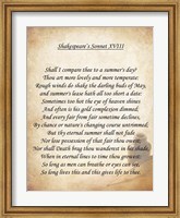 Framed Shakespeare's Sonnet 18