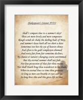 Framed Shakespeare's Sonnet 18