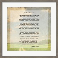 Framed Robert Frost Road Less Traveled Poem