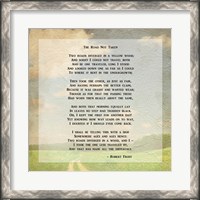 Framed Robert Frost Road Less Traveled Poem