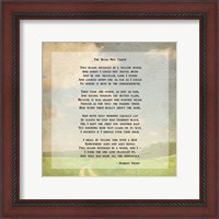 Framed Robert Frost Road Less Traveled Poem