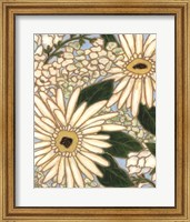 Framed White Flower Spray I