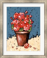 Framed Bright Geraniums