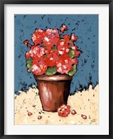 Framed Bright Geraniums