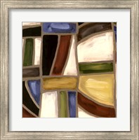 Framed Stained Glass Abstreaction I