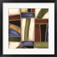 Framed Stained Glass Abstraction III