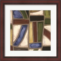 Framed Stained Glass Abstraction IV