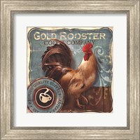 Framed Gold Rooster