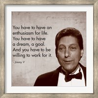Framed Enthusiasm for Life, Jimmy V
