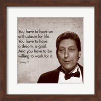 Framed Enthusiasm for Life, Jimmy V