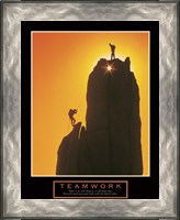 Framed Teamwork-Sunset Climbers