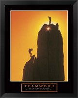 Framed Teamwork-Sunset Climbers